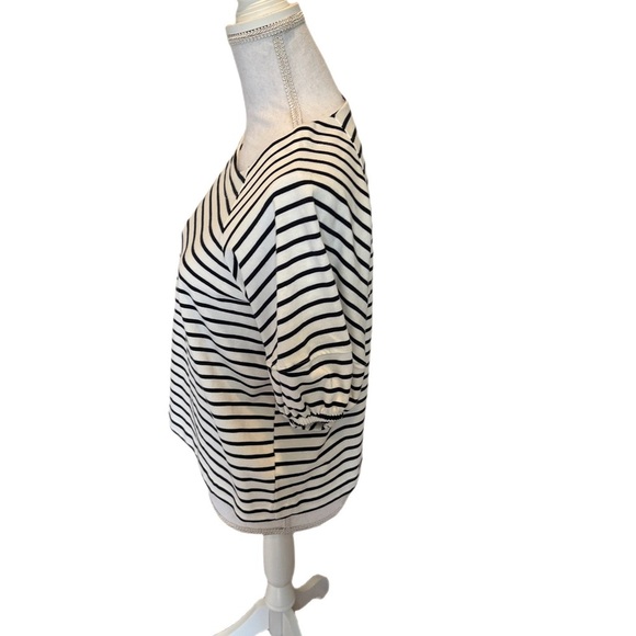 🤩 NWOT Free Assembly Balloon Sleeve Stripe Top Size Small - Picture 4 of 7